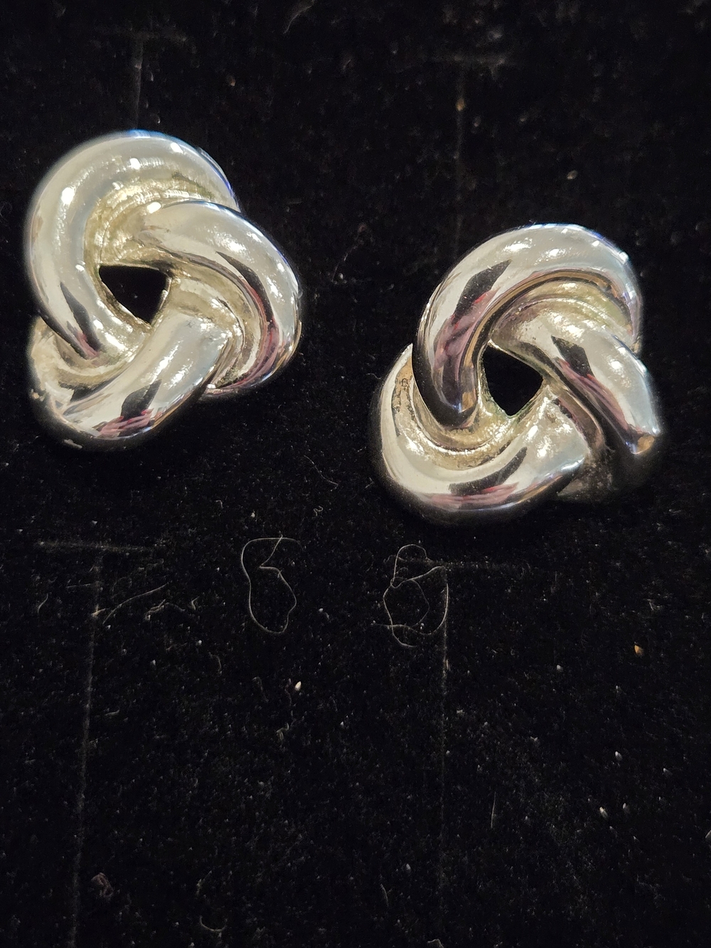 Classic Silver Tone Knot Stud Earrings - Women Jewelry